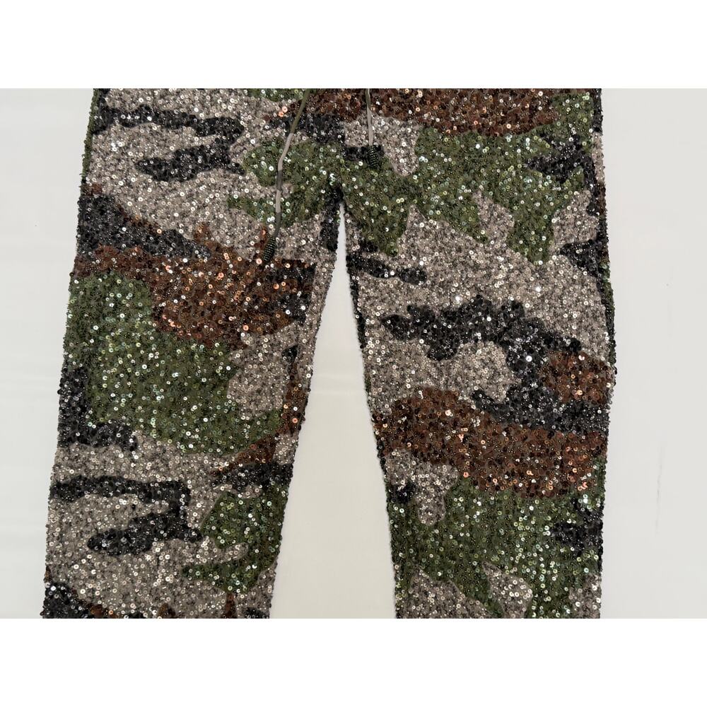NWT Retrofete Sequin Camo Pants Womens Large Green Y2K Party Event Streetwear - Picture 13 of 16